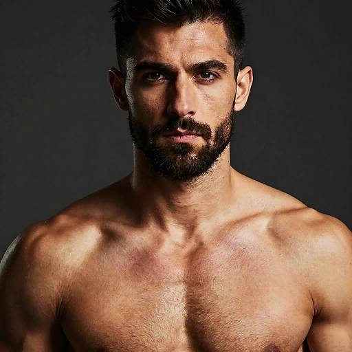 Dramatic Portrait of Muscular Man