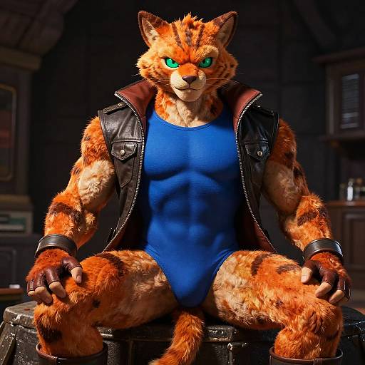 Dynamic Anthro Lombax in Photorealism