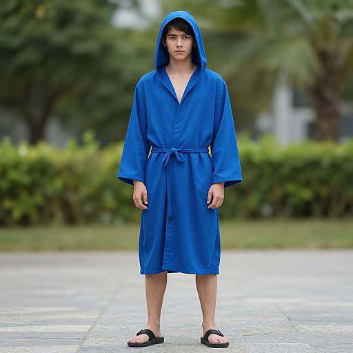 Realistic Photo of Boy in Blue Raya Costume