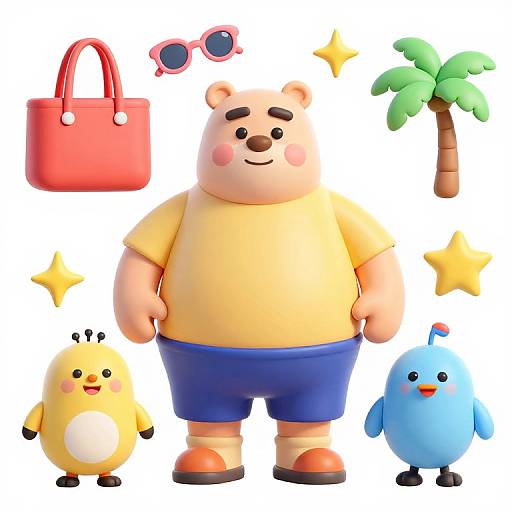 Goofy Cartoon Animals Summer Fashion