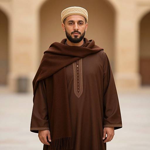 Man in Traditional Persian Robes