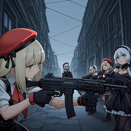 Illustration of Mp5 (girls' frontline), girls' frontline in the style of Wakabayashi toshiya