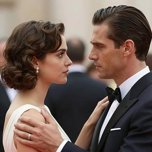 Intense Profile View of a Couple