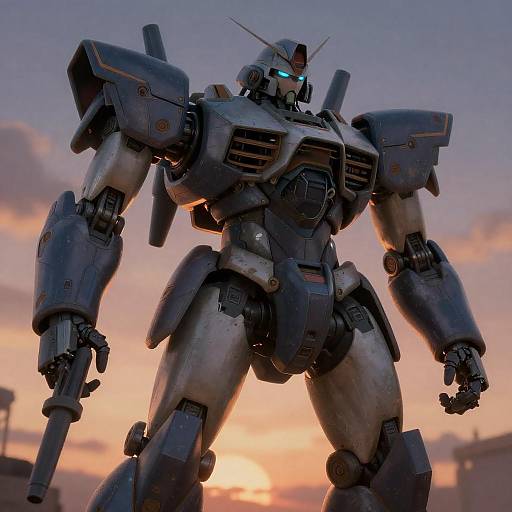 Dusk Mecha Robot with Weapon
