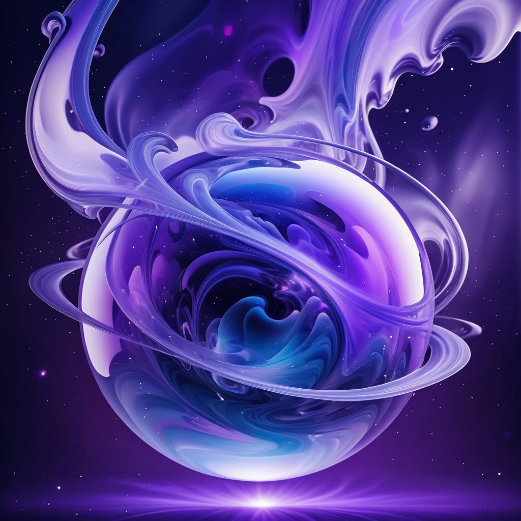 Dreamy Galaxy with Fluid Abstract Structures