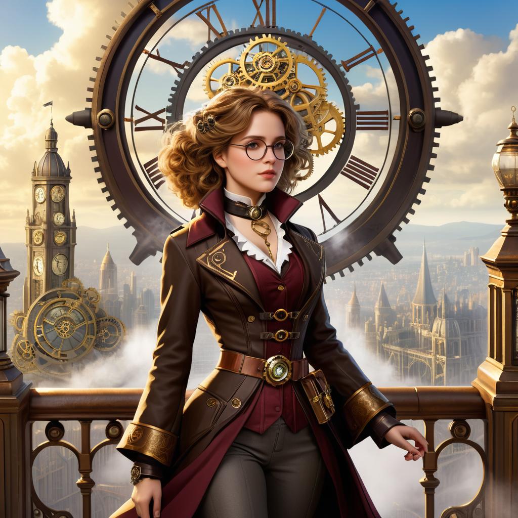 Whimsical Steampunk Hermione in Clockwork City