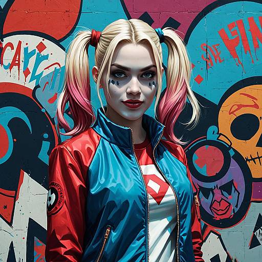 Harley Quinn Inspired Ape-Girl Digital Art