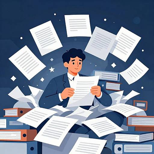 Overwhelmed Business Owner Illustration