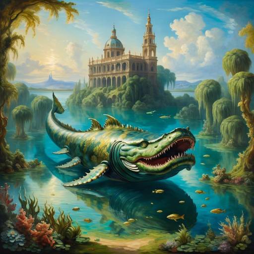 Gargantuan Leviathan in Tranquil Lagoon Gargantuan Leviathan in Tranquil Lagoon
