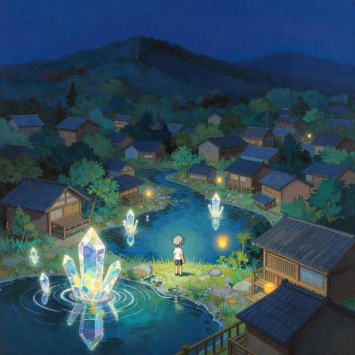 Japanese Oil Anime: Crystal Lagoon Dream