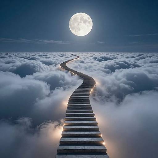 Ethereal Staircases to the Moon