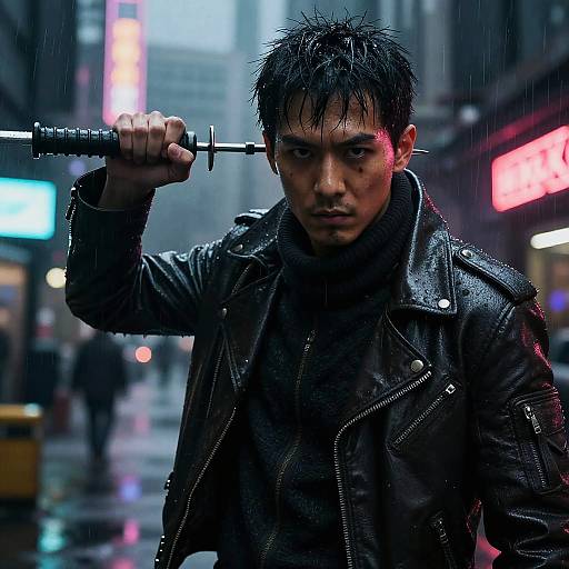 Cyberpunk Dystopian Whipping Scene