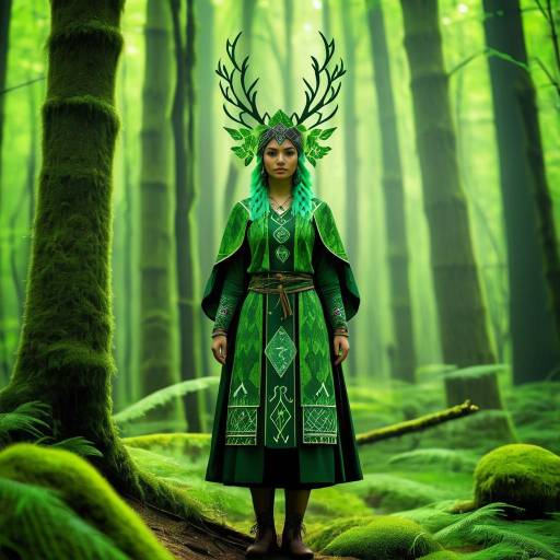 Wiccan Forest Shaman in Nature