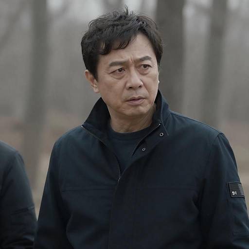 Intense Portrait of a Middle-Aged Man