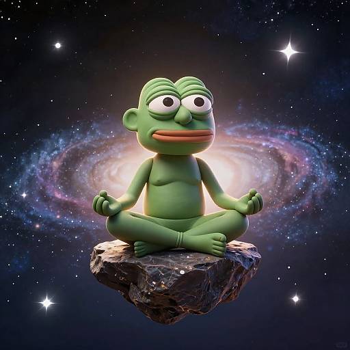 Giga Pepe Meditating in Space