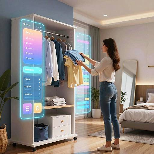 Virtual Wardrobe Assistant Folding Clothes