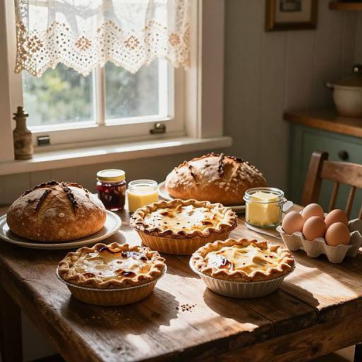 Cozy Rustic Kitchen Table Spread