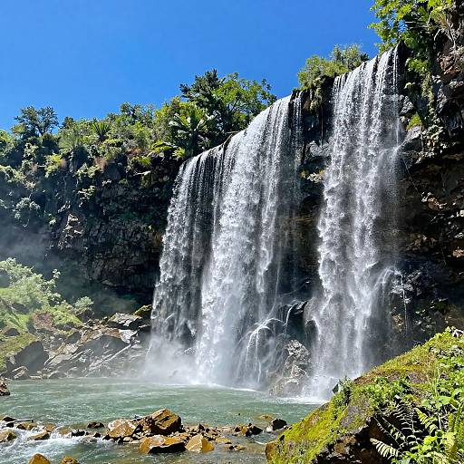 Southwestern Cascading Waterfalls Landscape