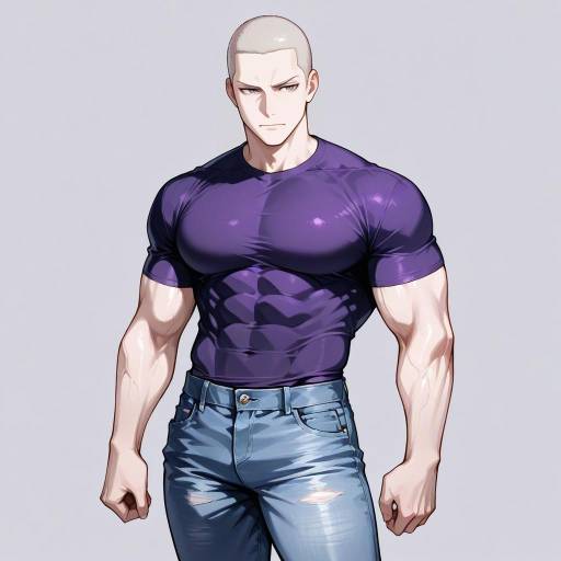 Charismatic Cowboy Shot of Bulky Man Charismatic Cowboy Shot of Bulky Man