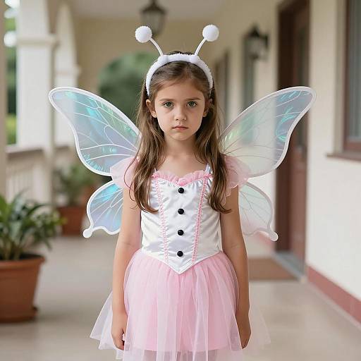 Whimsical Emo Fairy Costume in Daylight