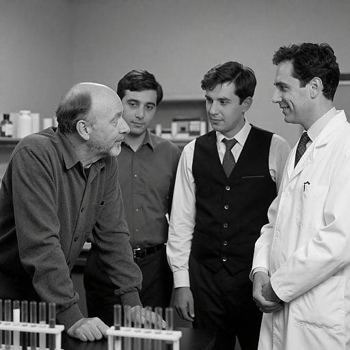 Engaging Conversation in a Vintage Laboratory