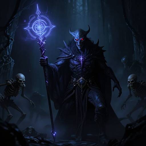 Githyanki Necromancer in Shadowy Dungeon