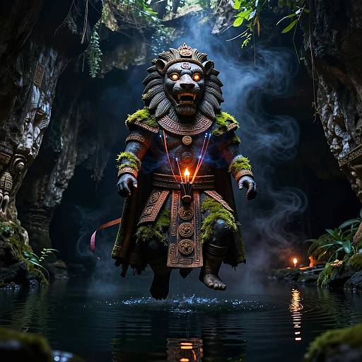 Barong Guardian Spirit in Sacred Cenote
