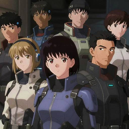 Futuristic Anime Friends Portrait