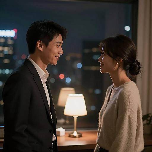 Romantic Intimacy in a City Setting