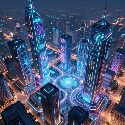 Futuristic AI-Designed Cityscape