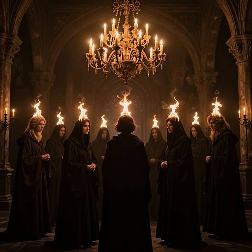 Gothic Chamber of Ethereal Flames