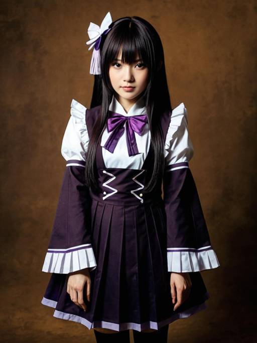 Woman in Homura Akemi Cosplay Costume
