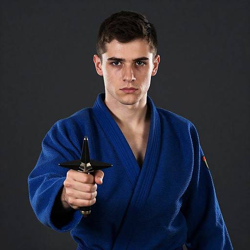 Martial Artist with Star-Shaped Weapon