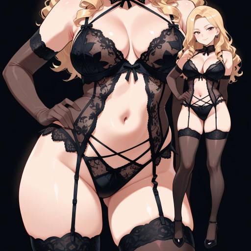 Charming Blonde Lady in Lingerie Charming Blonde Lady in Lingerie