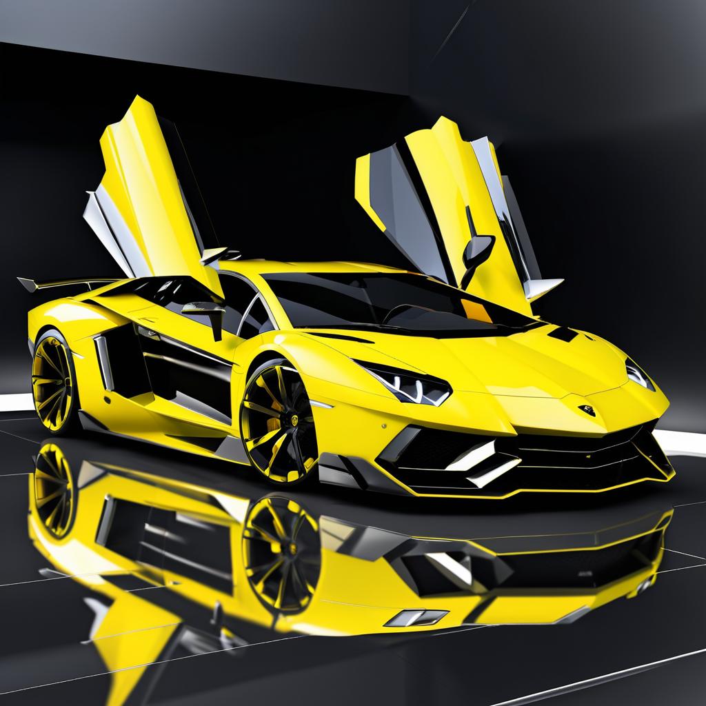 Futuristic Lamborghini Aventador Concept Art