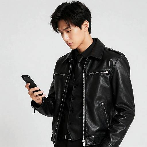 Cosplay Rogue Man with Cell Phone