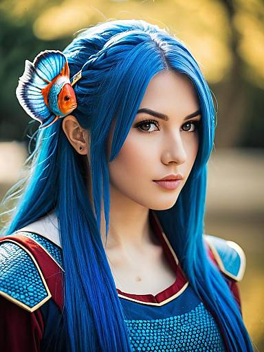 Lifestyle costume photo of Asari nanami. Cosplay clothes