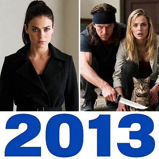 Dramatic Movie Poster Featuring Intense Characters