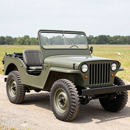 Vintage 1947 Willys Jeep Illustration