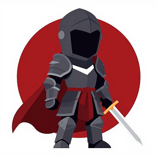 Chibi Dark Knight Vector Design