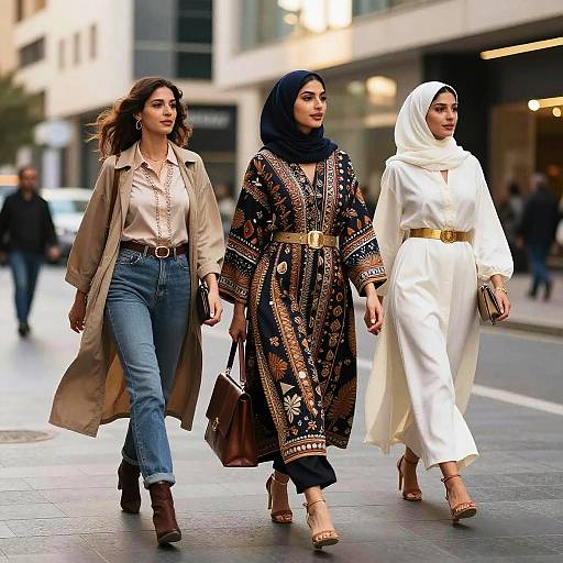Elegant Modern Tunisian Women in Chic Urban Fashion