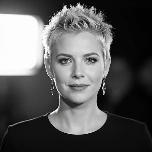 Elegant Black-and-White Portrait