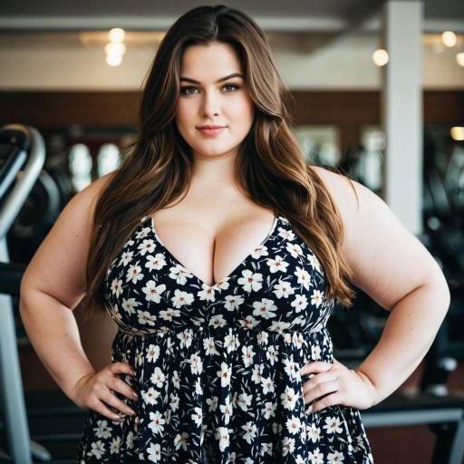 Stylish Plus Size Fitness Wear Model