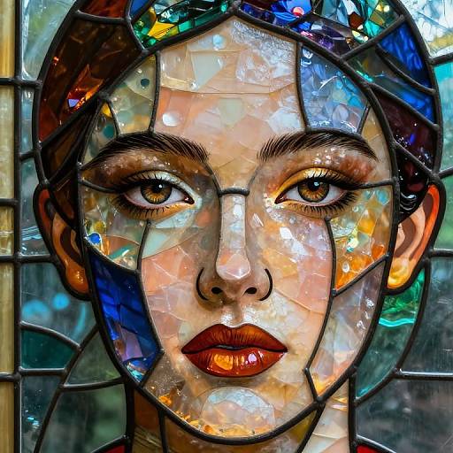 Stained Glass Portrait Mosaic