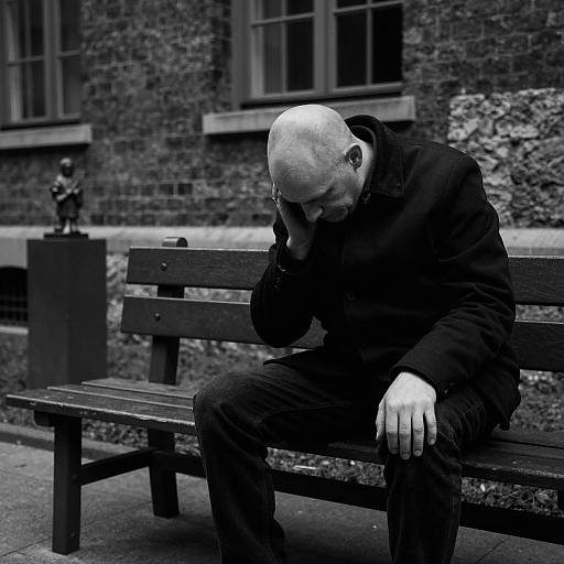 Shadowy Portrait of a Pensive Man