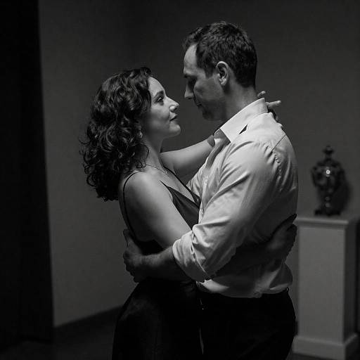 Black and White Intimate Dance Portrait