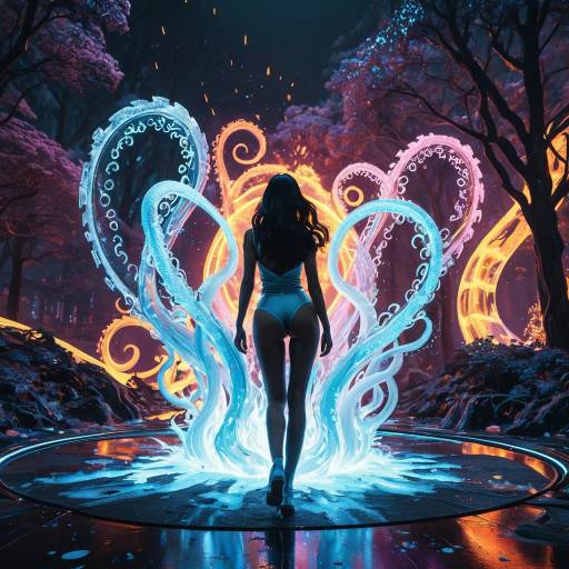 Enchanted Elegance in Vibrant Holographics