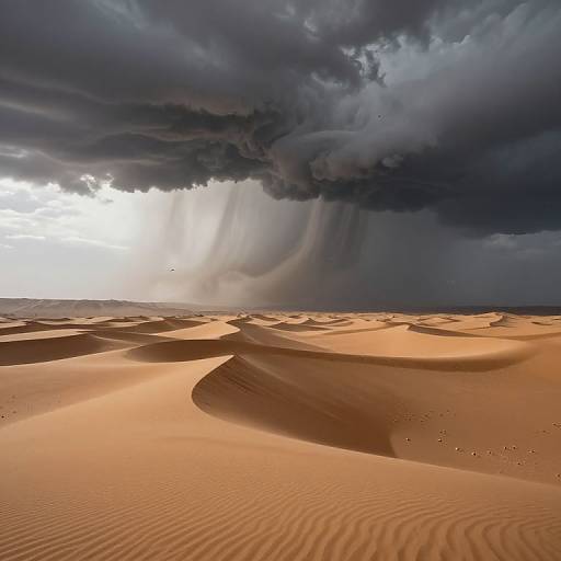 Floating Dunes in Gravity Storm Desert