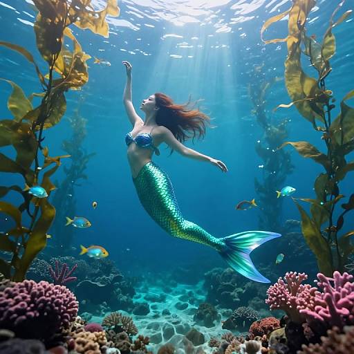 Enchanting Underwater Mermaid Dance