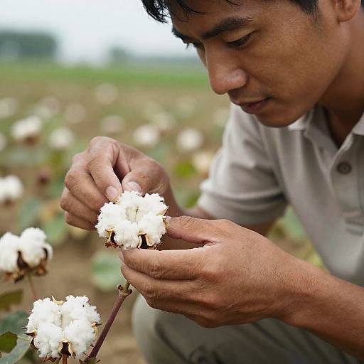 Portrait of Man Harvesting Cotton